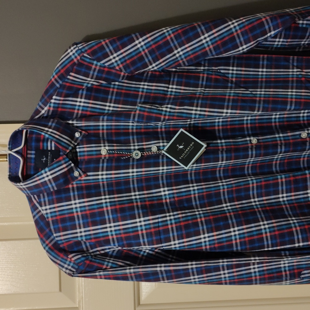 NWT TailorByrd multi color button down